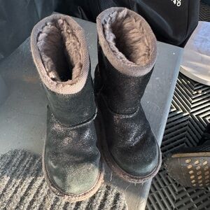 UGG Black Kids Boots with Cozy Lining